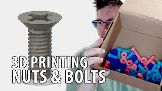 3D Printing Nuts & Bolts & Screws using Fusion 360 and McMaster-Carr