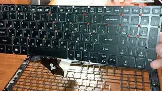Ремонт ноутбука Acer. Выключактся ноутбук. Замена впаеной клавиатуры на Aspire 3.