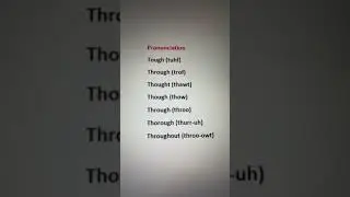 English pronunciations 