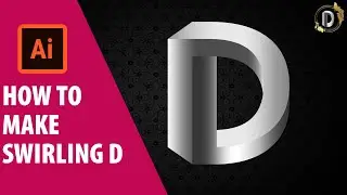 CREATE SWIRLING D IN ADOBE ILLUSTRATOR | IMPOSSIBLE D | TUTORIAL #swirling #graphics