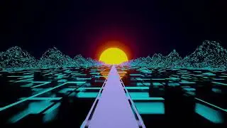 Retro Road VJ Loop Background 4k screensaver 4k 60fps #retro #retrogaming #driving