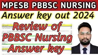 MPESB PBBSC Nursing Answer key review 2024 MPESB PBBSC Nursing Answer key out #nursing #mpesb #exam