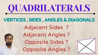 QUADRILATERAL || Definition || Vertex || Sides || Angles || Diagonals ||  Adjacent Relation ||