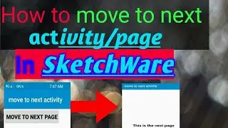 How to move to next Activity/Screen in SketchWare