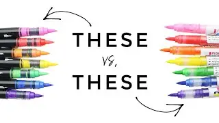 Sharpie Creative Brush Pen vs. Karin Pigment Decobrush | How To Handletter