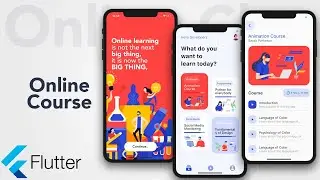 Flutter tutorial Online Course | Flutter UI speed code | Elearning ui