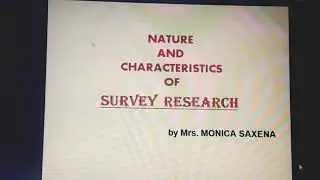 SURVEY RESEARCH