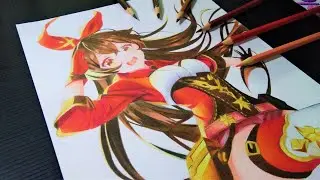 Drawing Amber GENSHIN IMPACT | Menggambar Amber GENSHIN IMPACT Fast drawing