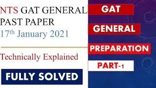 NTS GAT General Past paper 17 January 2021| NTS GAT past paper 2021| NTS GAT general Past paper