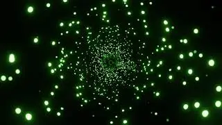 Bokeh Green Light Particle Stars Tunnel Abstract Background Video VJ Loop Pattern 4k