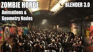 Zombie Horde in Blender - Animations & Geometry Nodes