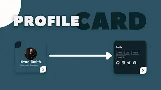Amazing Profile Card Using Html Css and JS || 