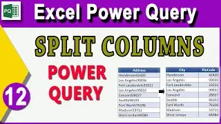 Split Columns in Excel Power Query | Split text in Power Query | Excel Power Query Tutorial