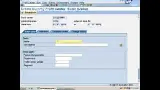 SAP Profit Center Accounting Configuration