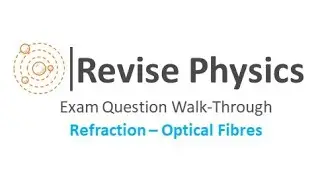 A Level (AS) Physics exam question- Total internal reflection - optical fibres and sheath.