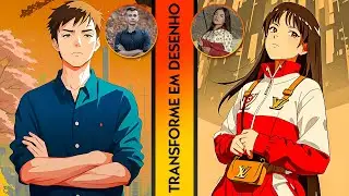 Efeito Cartoon Anime | Como transformar FOTO em Desenho | Versão Anime App Inteligência Artificial