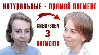 Прямой пигмент окрашивание натуральных и седых волос пример