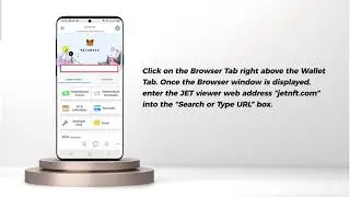 JET NFT tutorial: mobile viewer setup for Metamask.