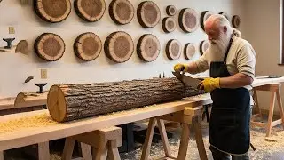 Make a Coffee Table From Discarded Tree Trunks | Improving Best Design