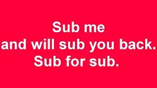 SUB TO ME I SUB TO YOU