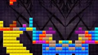 Tetris Pattern - Pac-Man chasing ghost