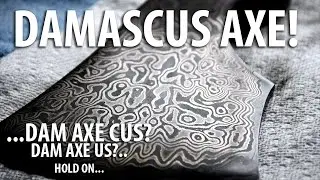Forging my first DAMASCUS AXE!
