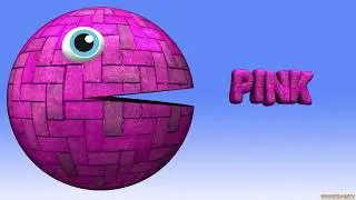 Learn Colors With Brick Pacman And Halloween for Children