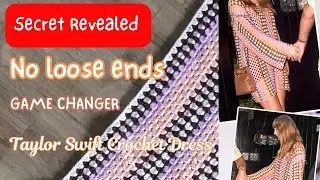 How to Crochet Granny Stripes Inspired by Taylor Swift Crochet Dress (subtitles)