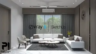 Sketchup Vray 5 Interior | Modern Living room | Pixologic interior