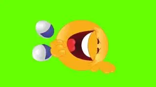 Green Screen Laughing  Emoji Smiling emoji green screen with sound effect.