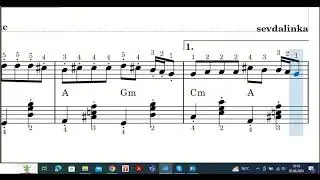 Harmoniko moja - sheet music for accordion beginner