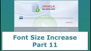 How to Increase Font Size in Oracle SQL Developer -  Part 11
