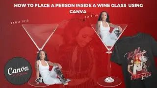 How to place a person inside wine glass inside of Canva