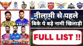 IPL 2025 - Big IPL Players Sold out for the IPL 2025 Even Before the Mega Auction