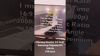 #gaming #monitor #samsung #odyssey #g3 #144hz