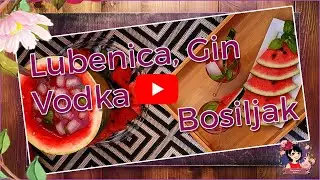 Alkoholni koktel - lubenica-vodka-gin-bosiljak