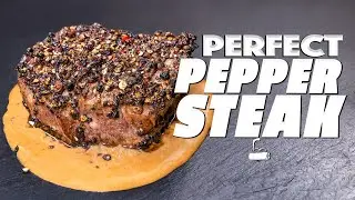 PERFECT PEPPER STEAK (STEAK AU POIVRE) DINNER THAT WILL MAKE YOU A HERO! | SAM THE COOKING GUY