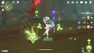 Nahida clearing Withering Zone near Nahida statue