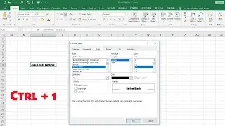 How to bring up the format cells dialog box in Excel