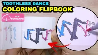How to make Toothless dance coloring flipbook | Flipbok Studio