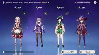 Genshin Impact Mona Noelle Spam Domain for artifacts CO-OP Mode