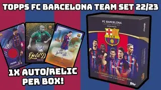 *NEW* TOPPS BARCELONA TEAM SET 2022/23 BOX OPENING REVIEW! SEARCHING FOR LIONEL MESSI AUTOGRAPH CARD