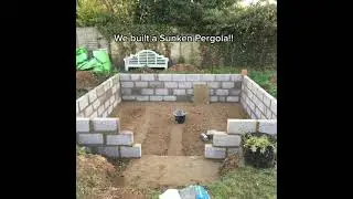 Our DIY Sunken Pergola #hometransformation #shorts