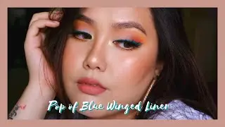 Pop of Blue Winged Liner| Makeup Tutorial