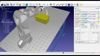 Robodk software with the 3d printed robot arm
