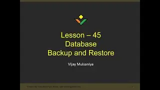 SQL Server Database Backup and Restore   45