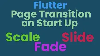 Flutter Page Startup Transiton | Fade , Scale and Slide