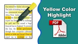 How to add yellow color highlight in a pdf file (Edit PDF) using Adobe Acrobat Pro DC