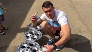 Как покрасить по быстрому литые диски