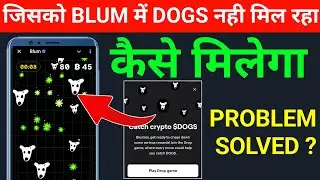 Blum Giving Free Dogs Airdrop Now Showing Problem Solved | Blum Airdrop Claim And Withdraw